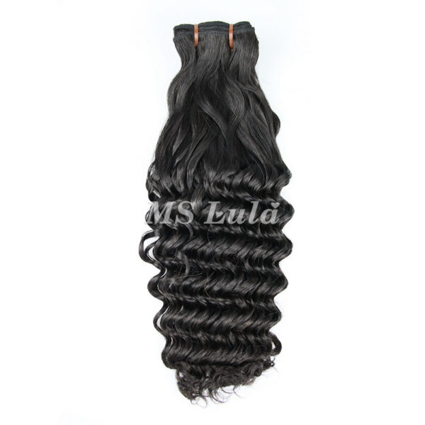 Deep Curly Virgin Human Hair Double Drawn Bundles - Image 3